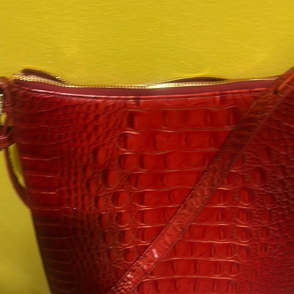 Brahmin Red Lava Melbourne Katie Crossbody Bag - Picture 2 of 4